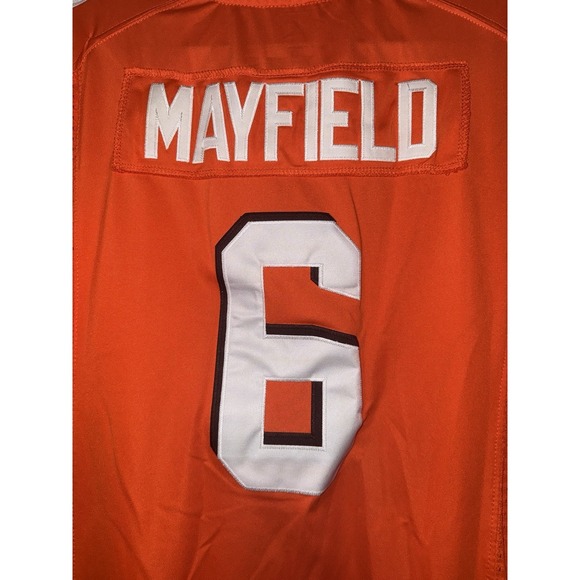 Cleveland Browns Nike NFL On Field Jersey Men's SM Orange Baker Mayfield #6 - Picture 9 of 11